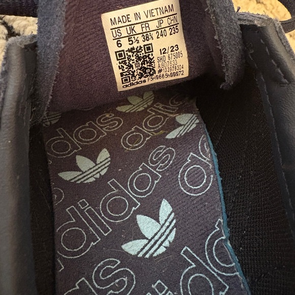 adidas Spezial Navy Suede Sneakers with Light Blue Stripes - Picture 5 of 5